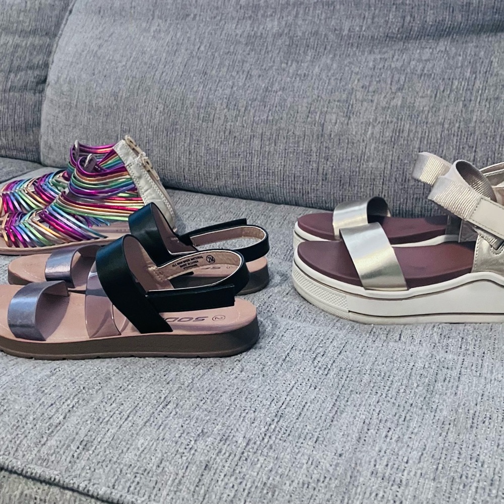 Three Size 2 Girls Sandals